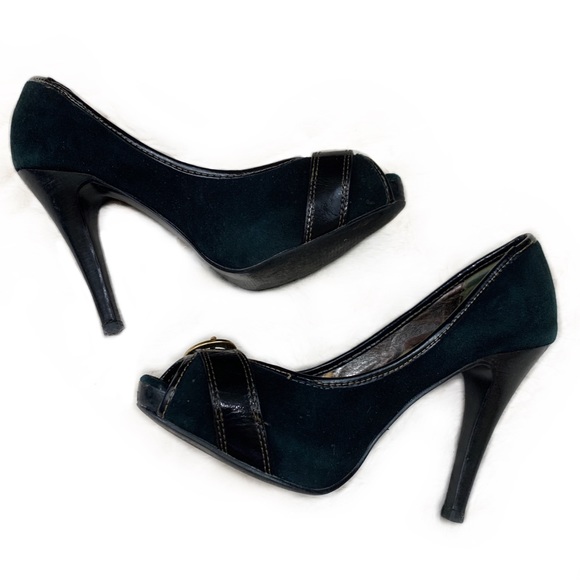 Steve Madden Lezlie peeptoe leather stiletto pumps - Picture 1 of 9